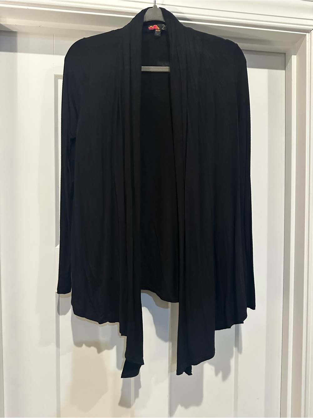 Forever 21 Black Open-Front Draped Cardigan